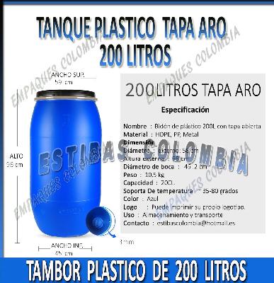 caneca de 200 litros tapa aro